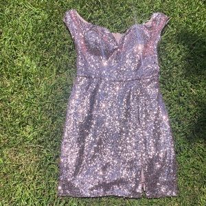 Pink sequin teen dress